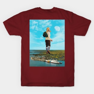 Hiking The World - Surreal/Collage Art T-Shirt